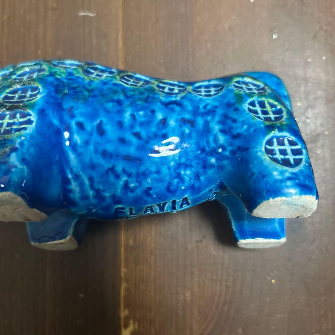 FLAVIA/BITOSSI ビトッシ　リミニブルー　牛　陶器置物　イタリア製