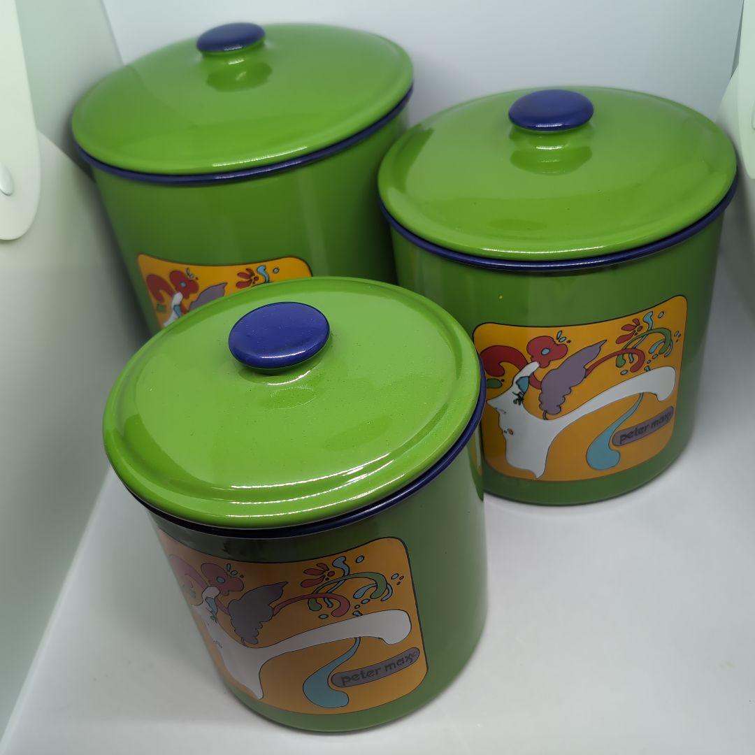 レトロ☆ 激レア品 Peter max ホーロー容器