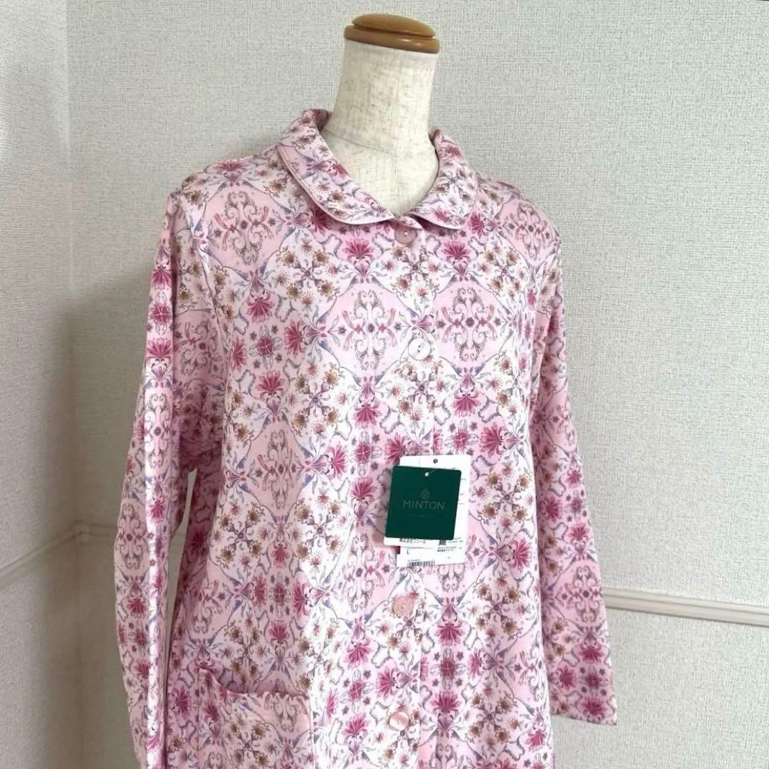 新品未使用タグ付　日本製ワコールミントン　吸湿発熱素材パジャマLサイズ　ピンク