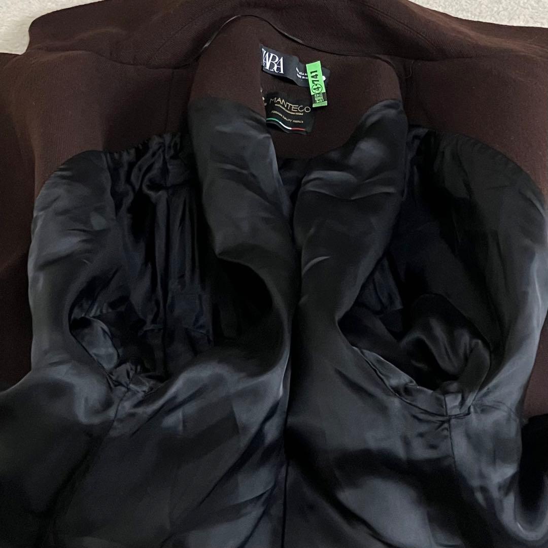 ZARA ザラ　MANTECO ベルト付きロングコート M ブラウン