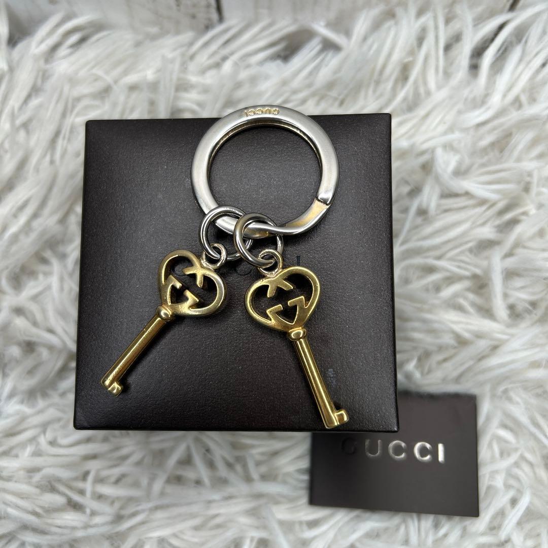 GUCCI インターロッキング ラブリーハート キーリング キーホルダー