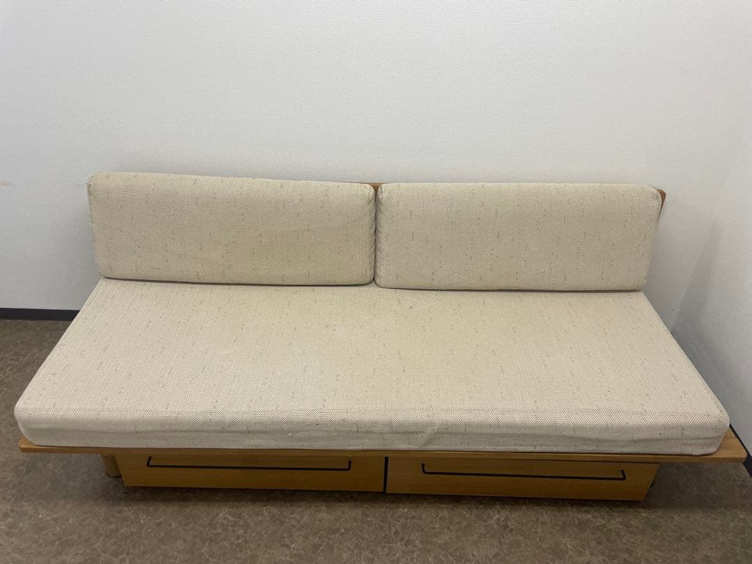 引き取り限定　廃盤 無印良品ソファベッド 引き出し2個