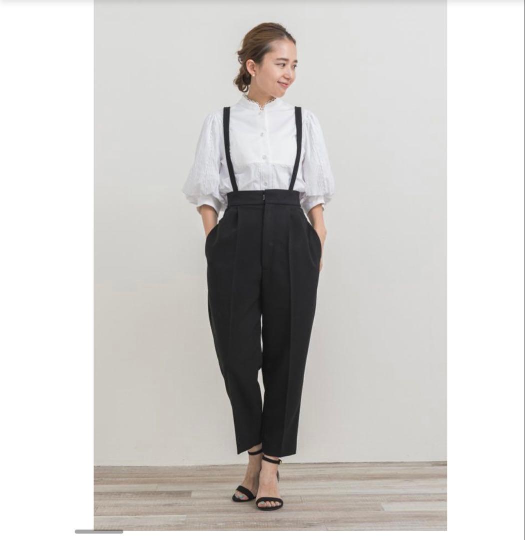 yori ヨリ　サスペンダー　ハイウエスト　スティック　パンツ　34