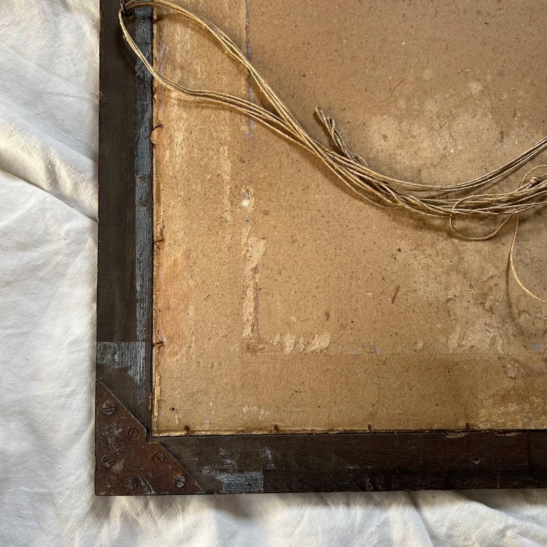 フランスアンティーク　フレデリックモーガン　リトグラフ　絵画　壁掛け　額装品