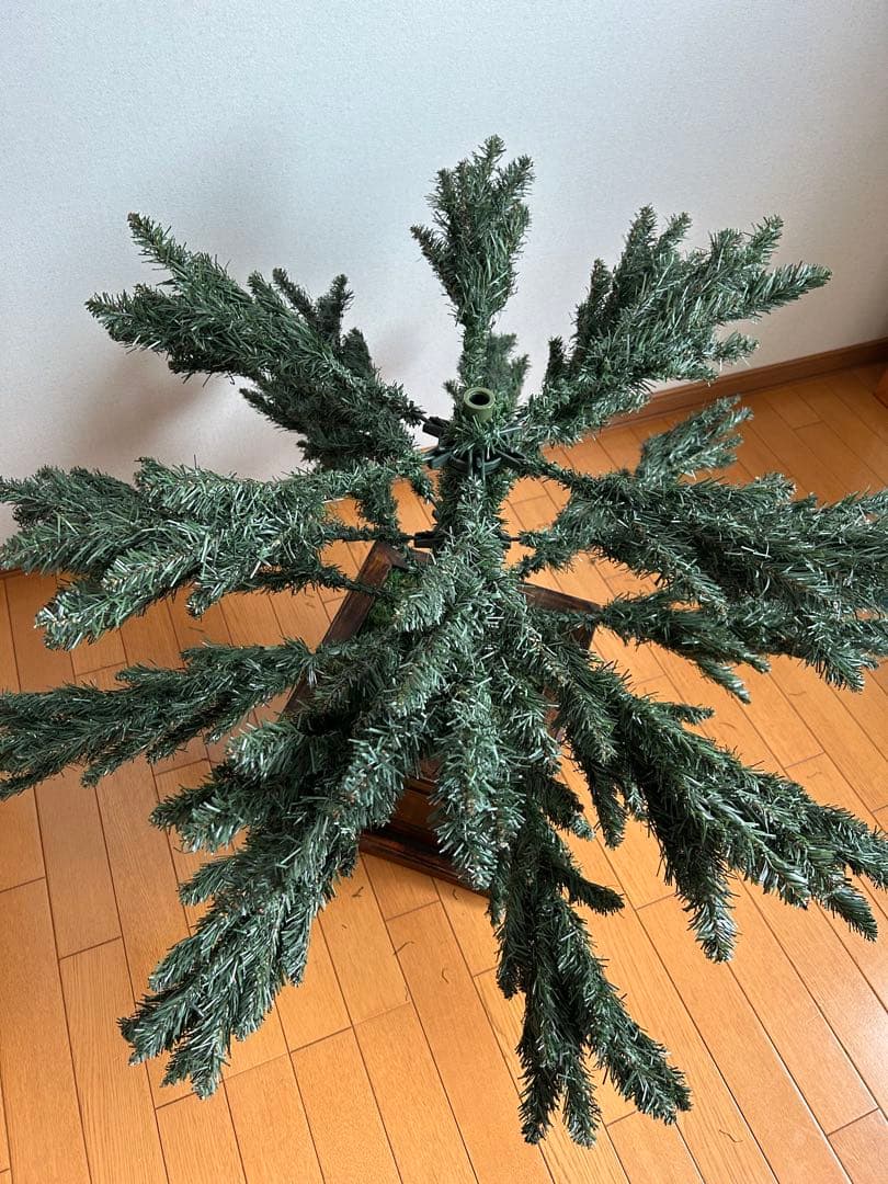 【ヴィンテージ】クリスマスツリー　高さ約150㎝　足元木製ボックス
