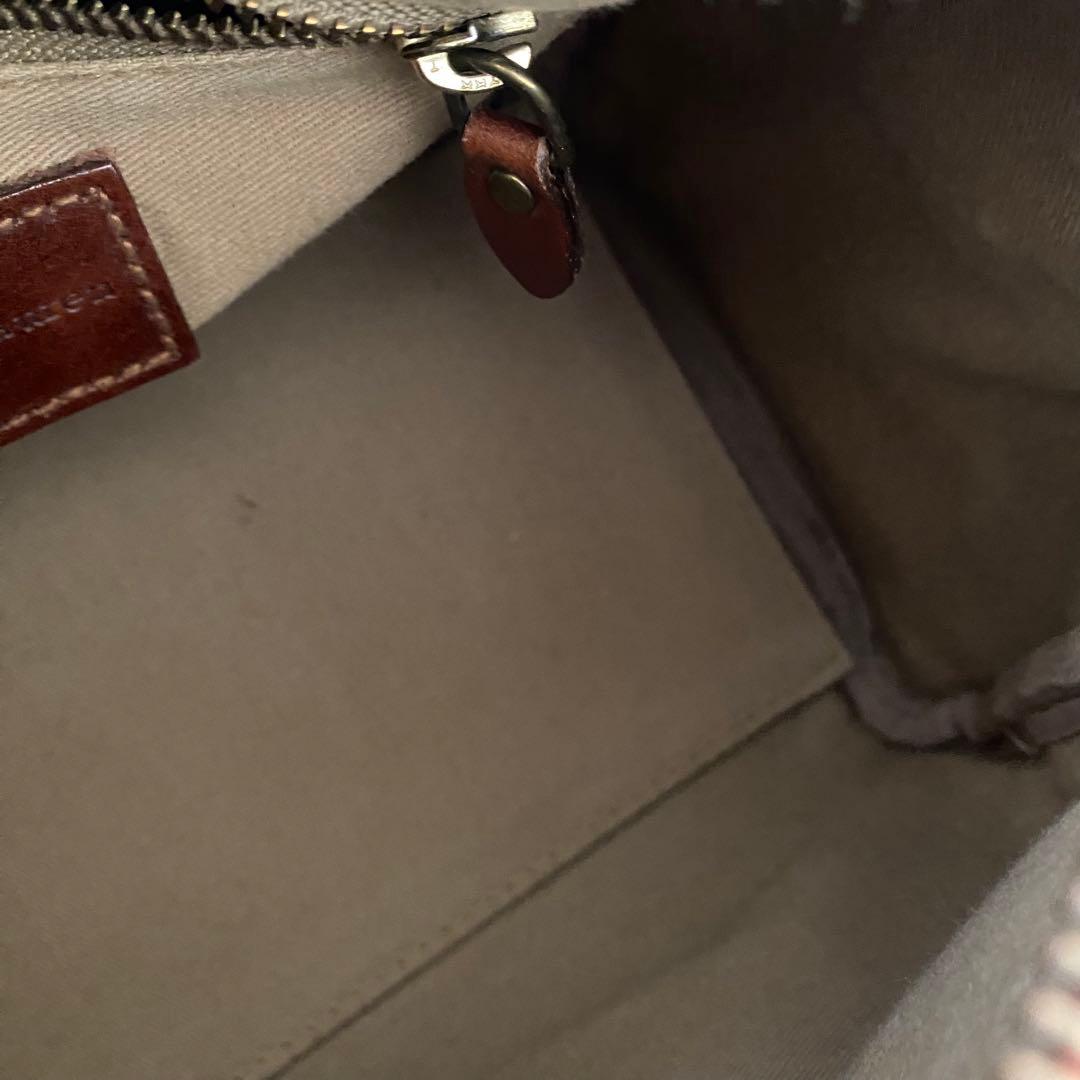 ポロラルフローレン　ミニボストンバッグ　キャンバス　レザー　千鳥柄　旅行