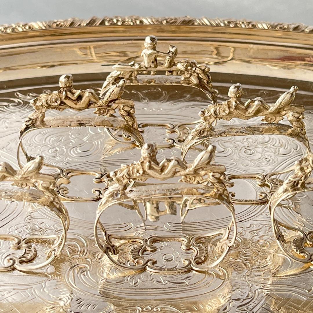 【ALBO】 天使と鳥 / 天童とリスのナプキンリング　6個【純銀】