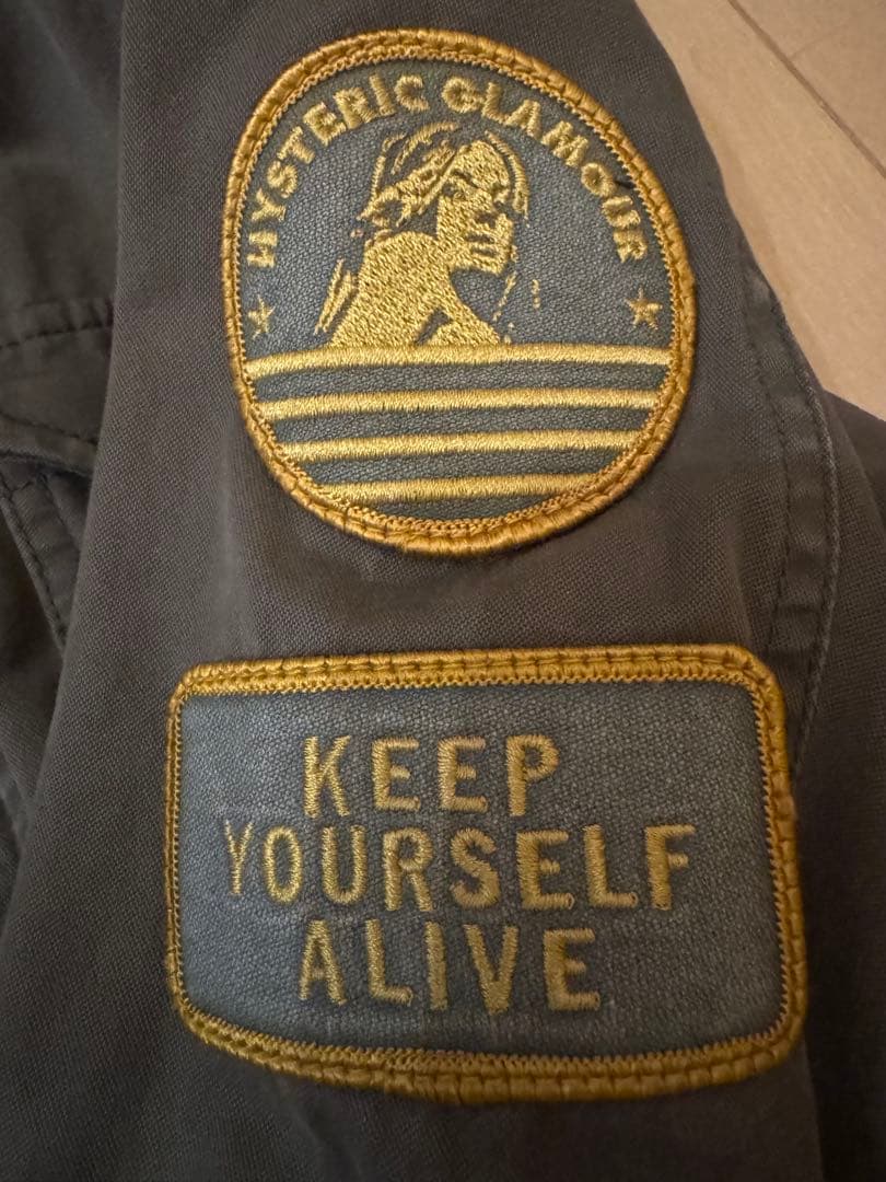 HYSTERIC GLAMOUR ミリタリージャケット カーキ