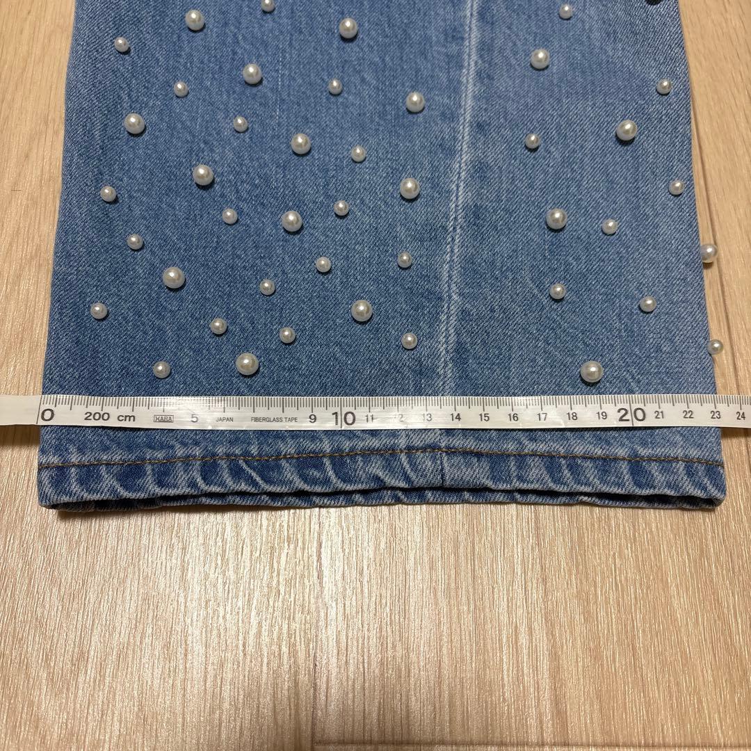 【パッチなし　36】MACPHEE パールデニム　コクーンテーパードパンツ