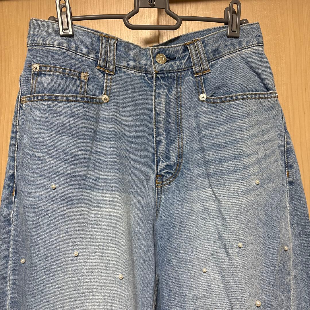 【パッチなし　36】MACPHEE パールデニム　コクーンテーパードパンツ