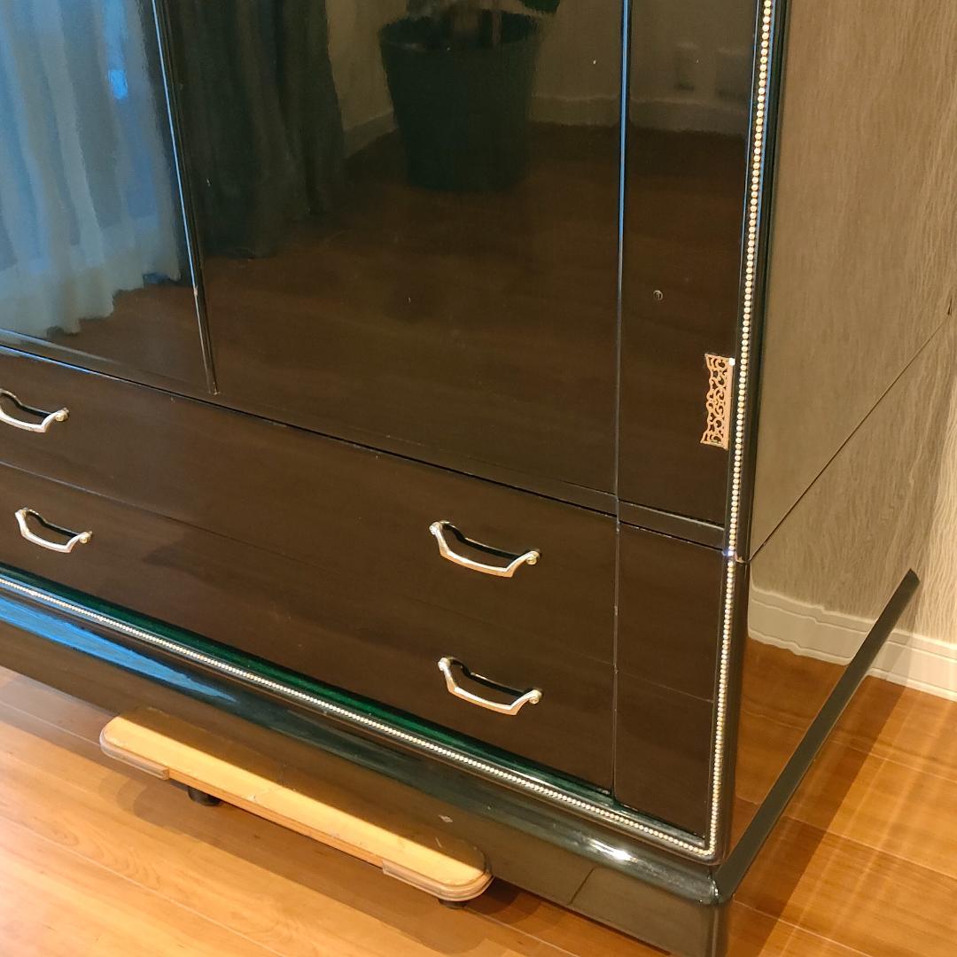 〈希少〉フランスミラー　キャビネット　クローゼット　引出し　鏡付き