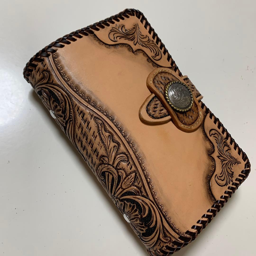 牛ヌメ革×ダブルレースかがり バイブルサイズシステム手帳