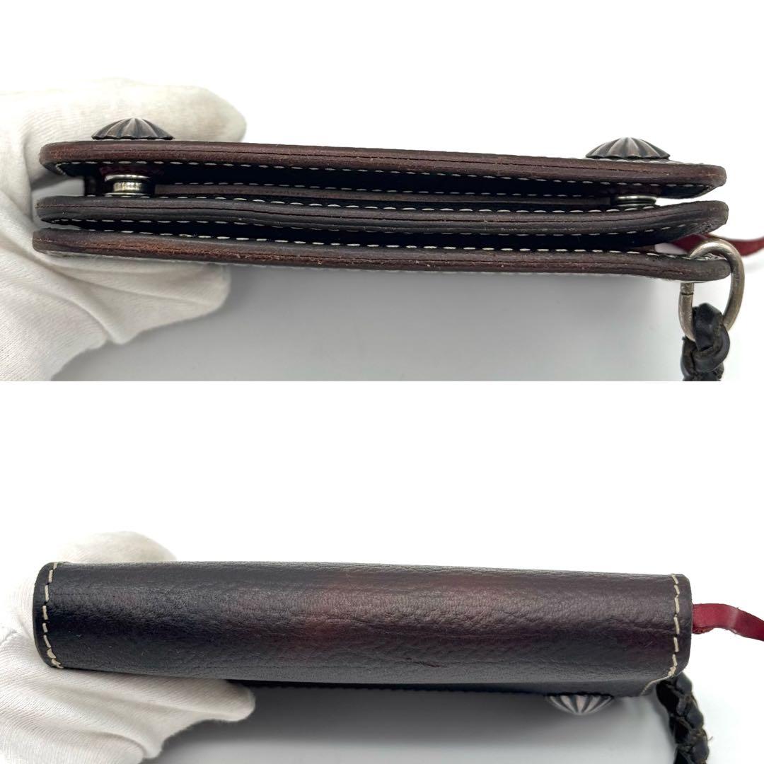 極美品 LARRY SMITH トラッカーズウォレット　ラリースミス コンチョ