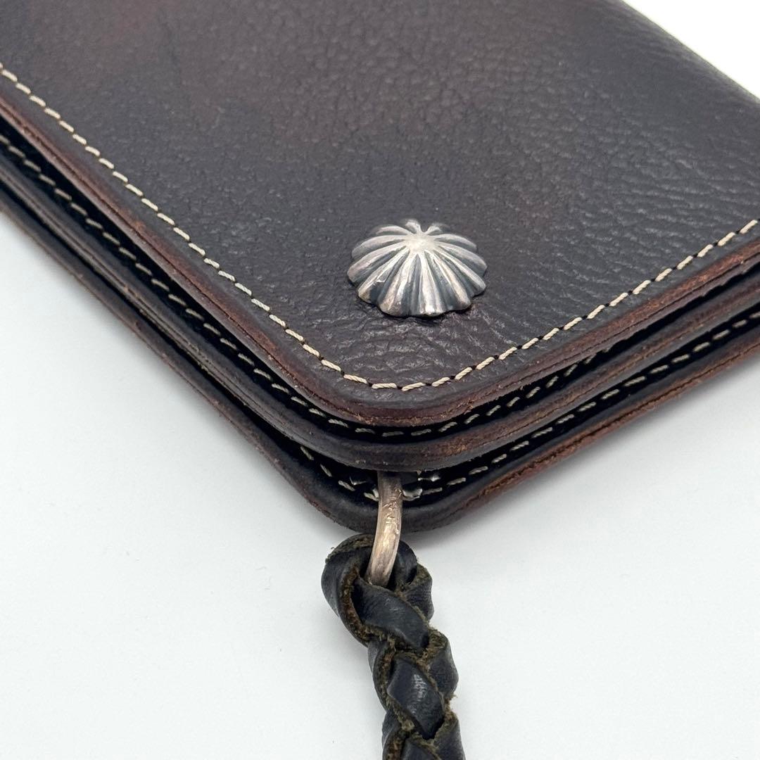 極美品 LARRY SMITH トラッカーズウォレット　ラリースミス コンチョ