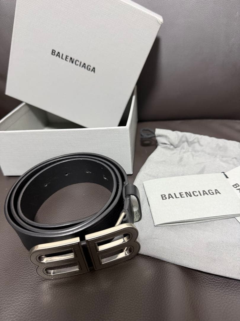 balenciaga バレンシアガ　BB バックル　シルバー　ベルト
