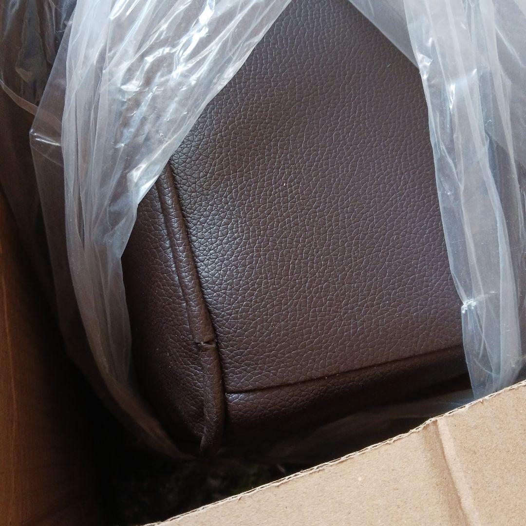 オットマン スツール 椅子 PVCレザー ソファー 1人掛け 茶色　つ301