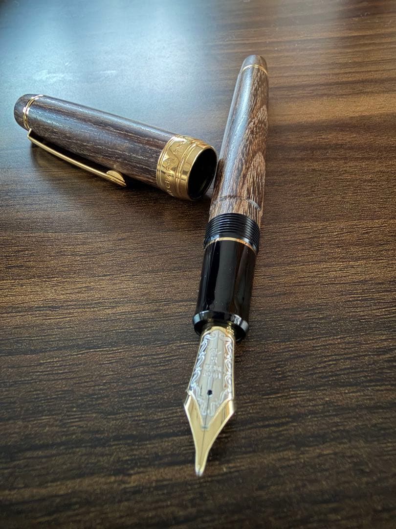 縁起木・極】パイロット カスタム 槐（かい　えんじゅ）18K 15号 B（太字）