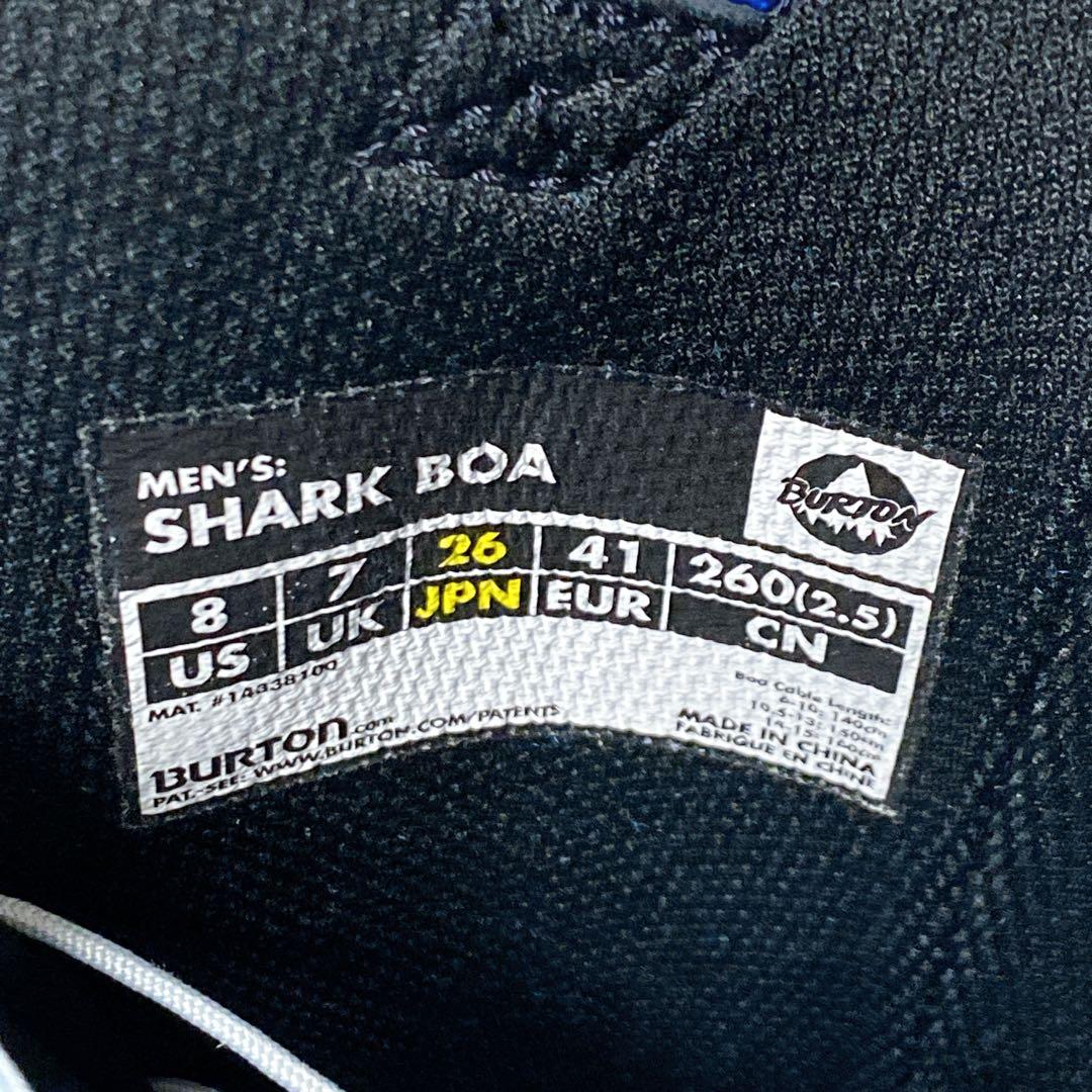 美品　BURTON　スノーボードブーツ　SHARK BOA　26cm　ダイヤル式