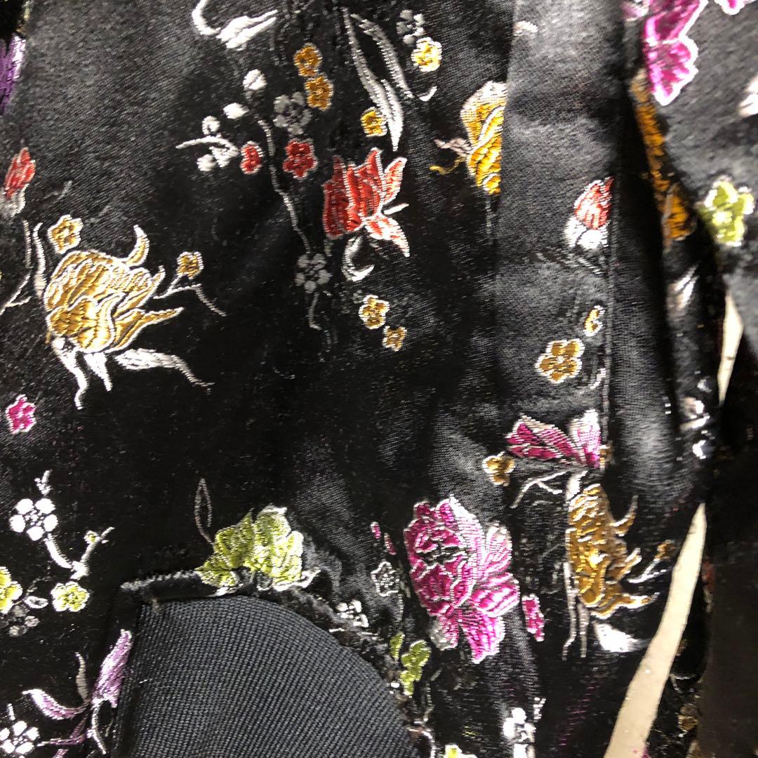 レア　ブラックコムデギャルソン　花柄　総柄刺繍スカジャン　ブルゾン