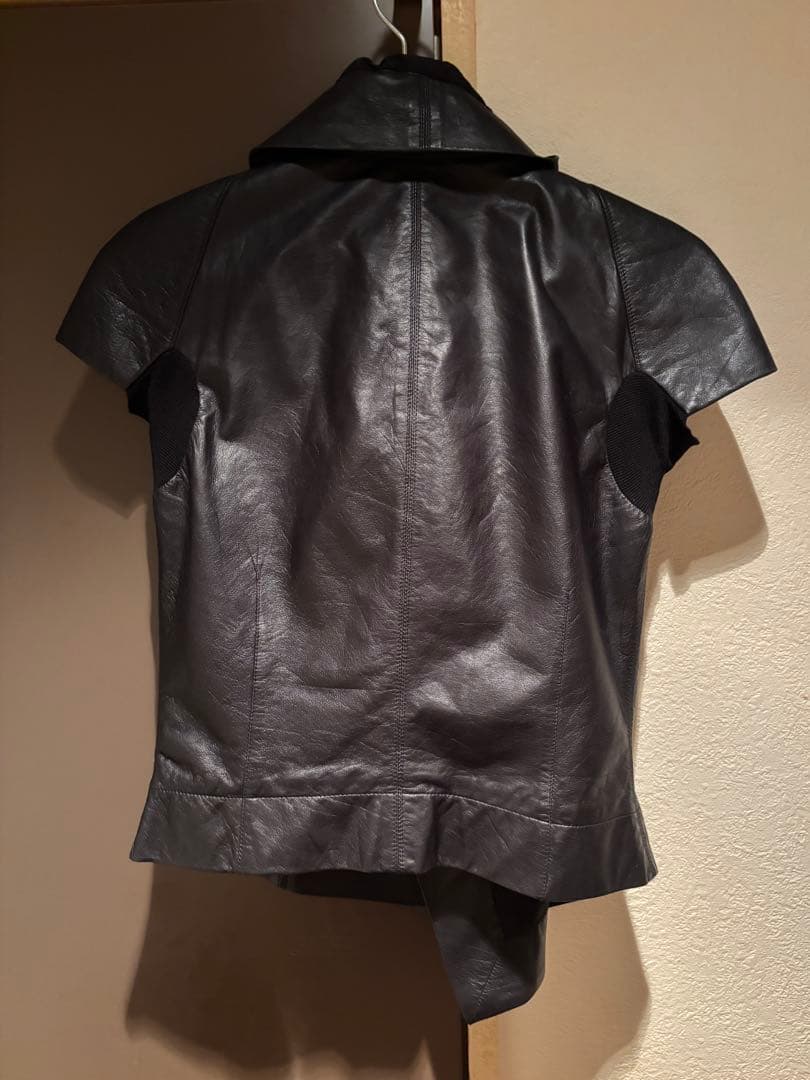 Rick Owens レザー半袖ジャケット ベスト
