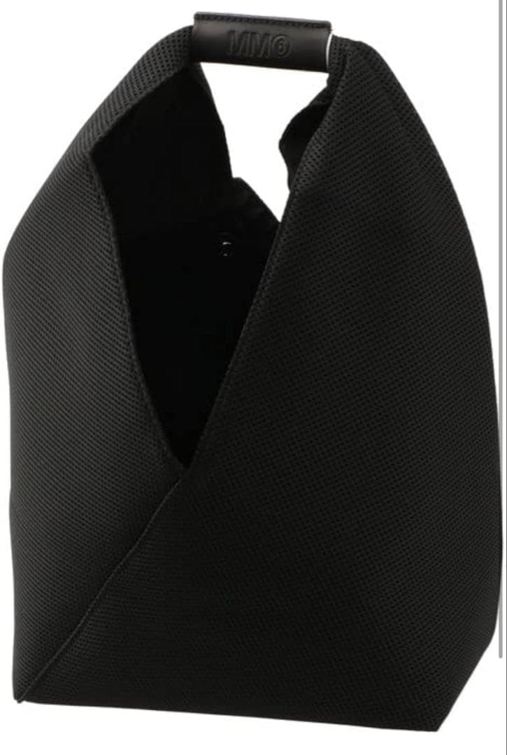 MM6 ブラックメッシュハンドバッグ