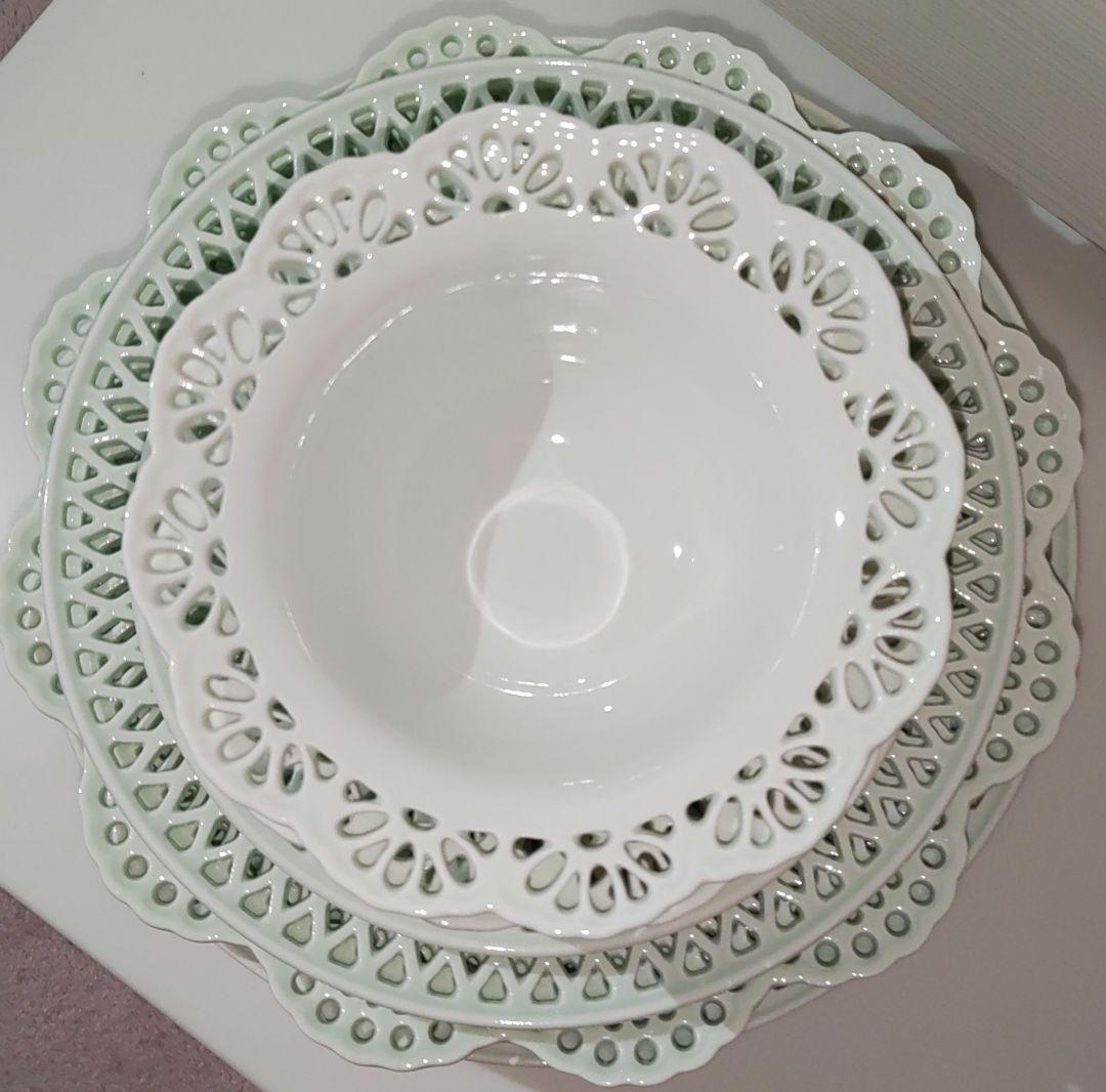 各2枚 食器10点セット パニエシリーズ レース ブレード Francfranc