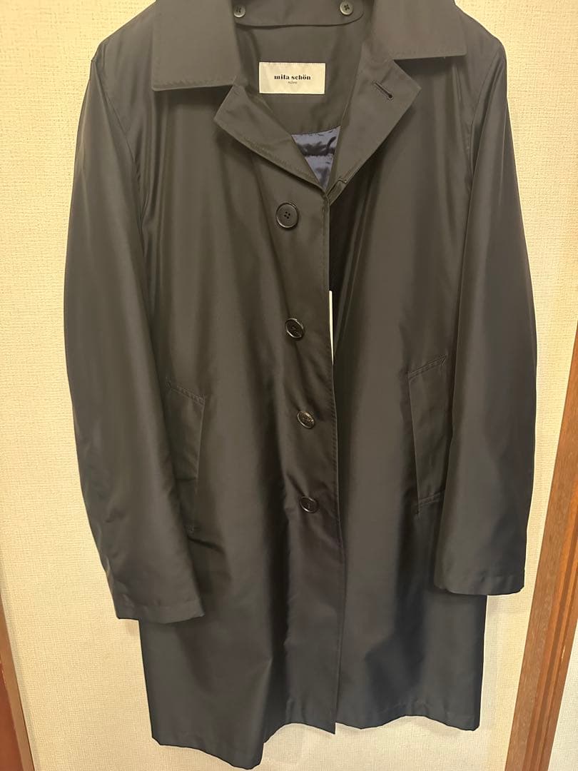 mila schon ミラショーン　ステンカラーコート 黒　新品、未使用