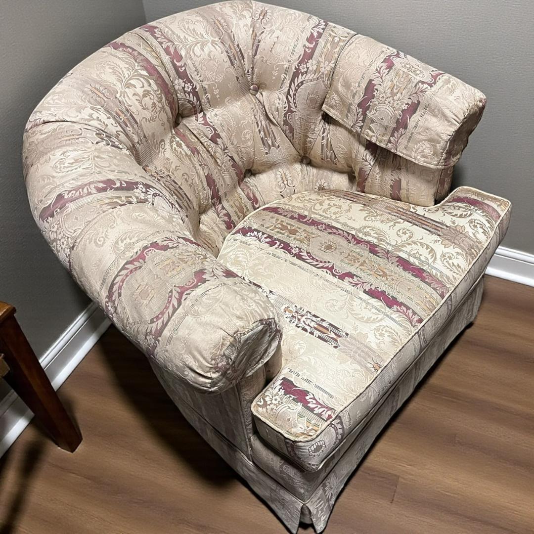 ①◇DREXEL ドレクセルヘリテイジ アップホルスタリー 1人掛けソファ