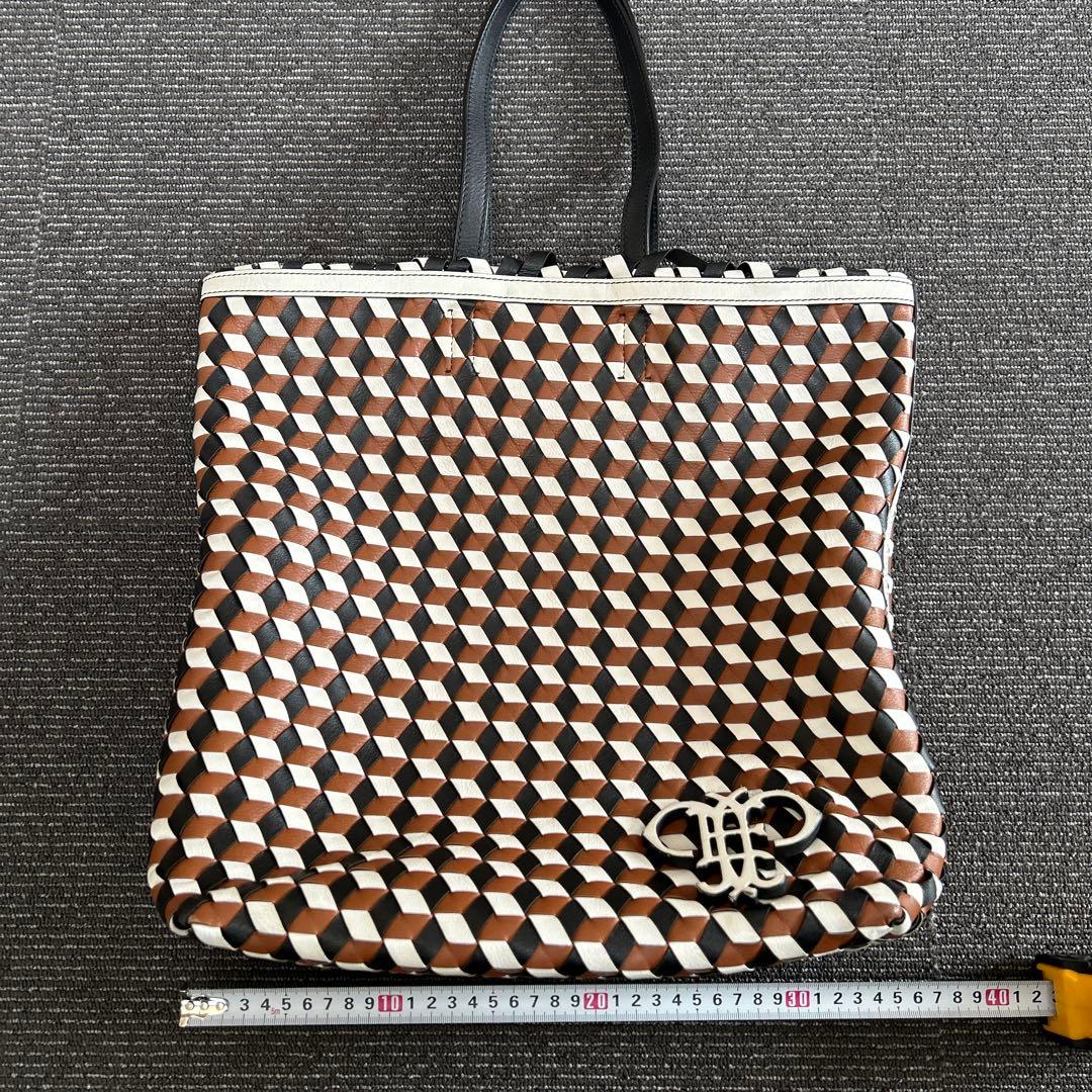 EMILIO PUCCI 幾何学模様レザートートバッグ