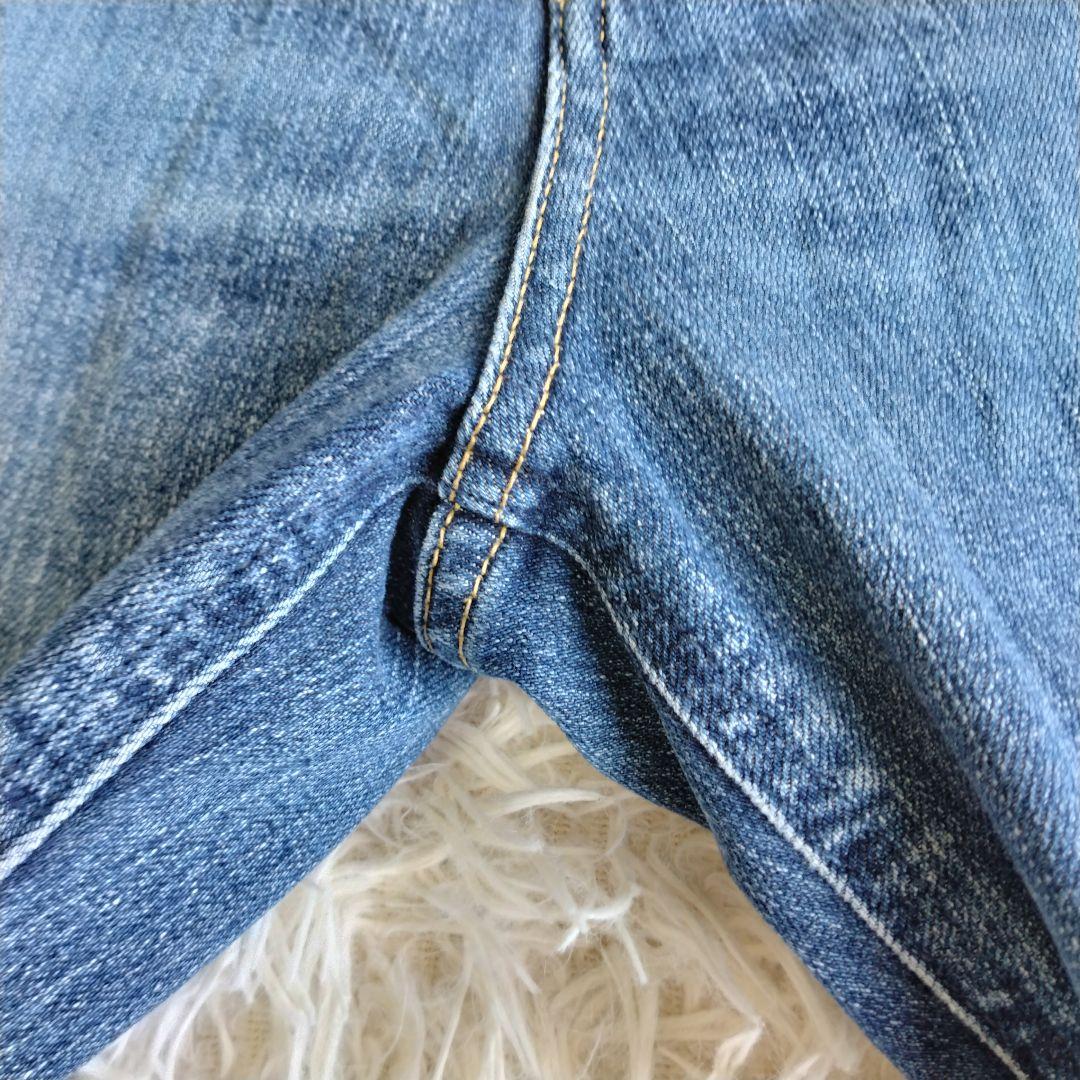 美品✨YANUK　ヤヌーク　ルイーズ　プレミアム2　27　ブルー　ストレッチ