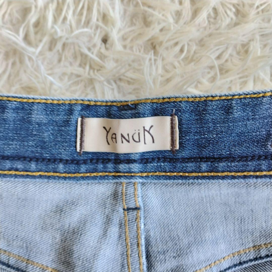 美品✨YANUK　ヤヌーク　ルイーズ　プレミアム2　27　ブルー　ストレッチ