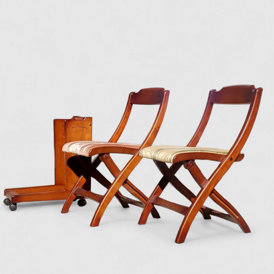 maruni ツーロン フォールディングチェア 2脚 + チェアスタンド セット