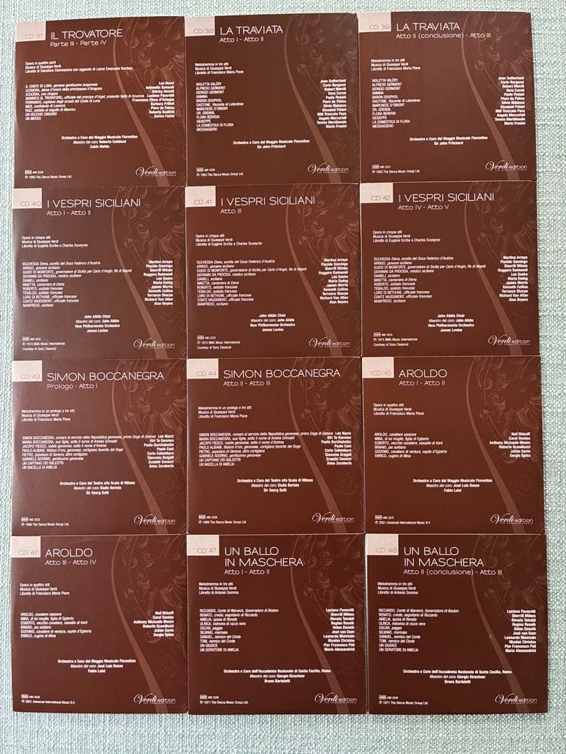 ヴェルディオペラ　ボックスセット　74 CD