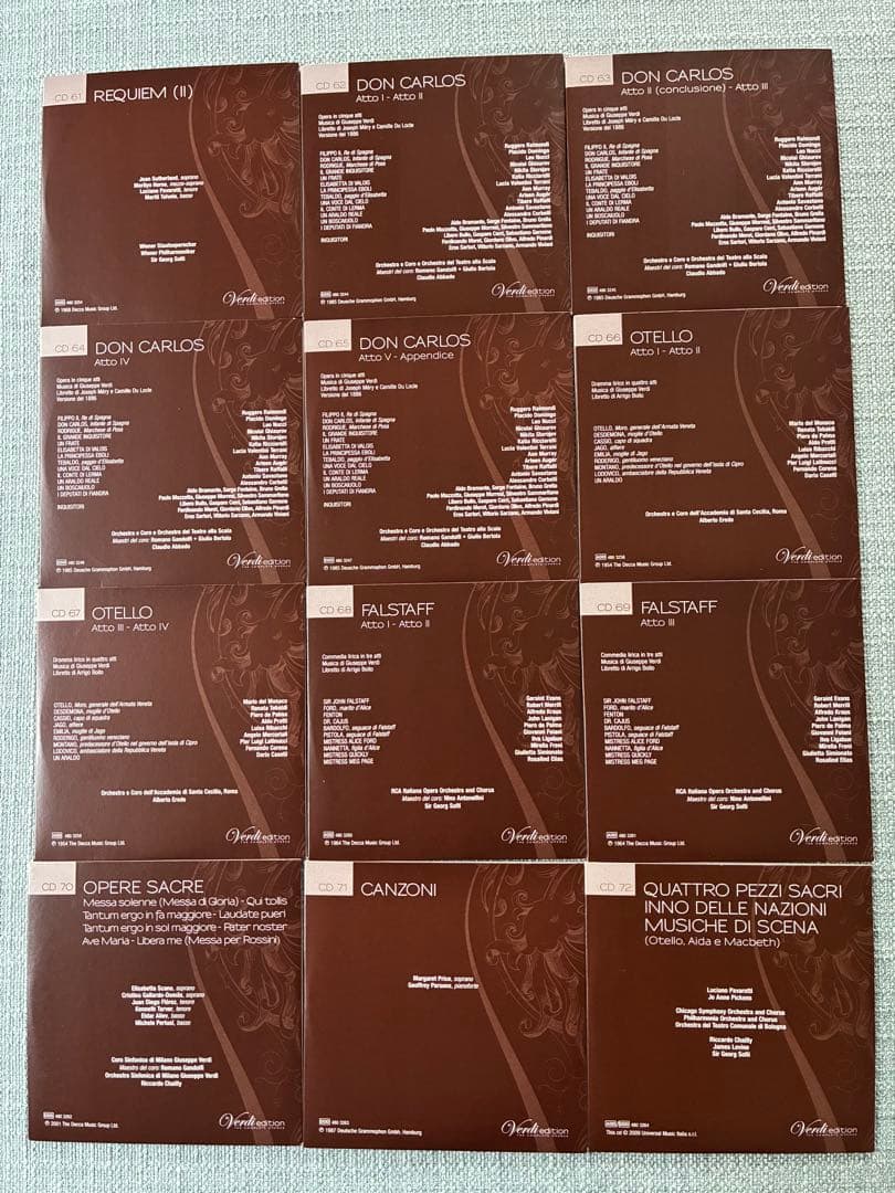 ヴェルディオペラ　ボックスセット　74 CD