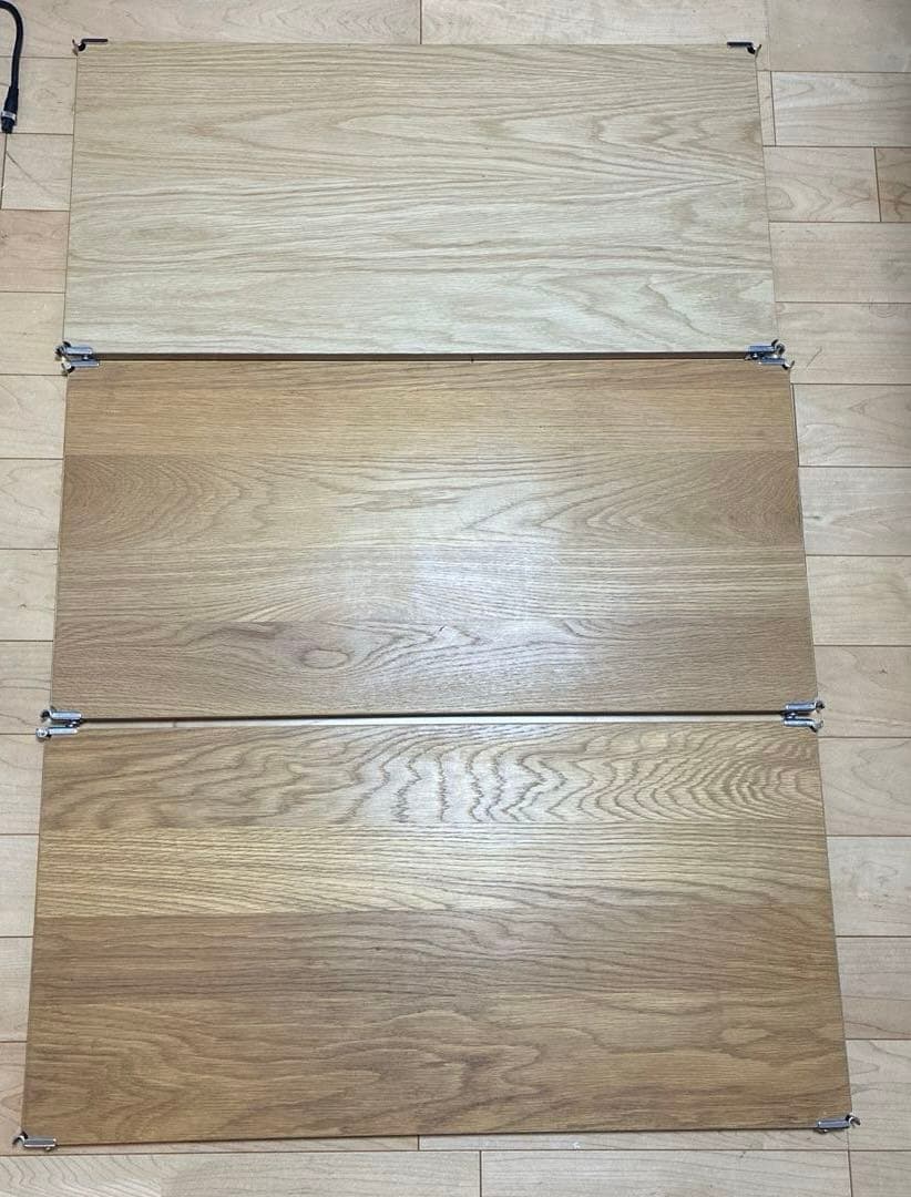 無印良品 ステンレスユニットシェルフ 追加棚3枚セット オーク材 84cm B