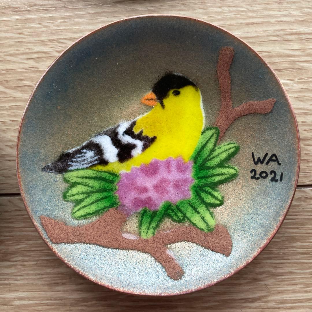 アメリカ製七宝焼のお皿