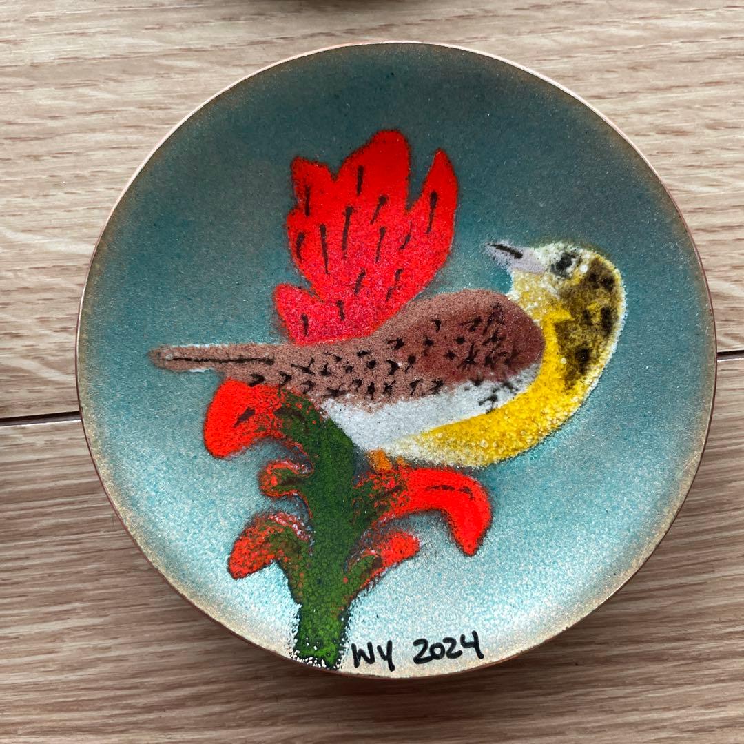 アメリカ製七宝焼のお皿