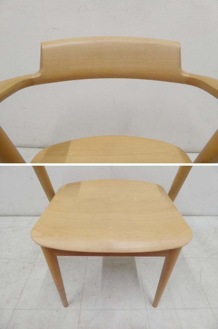 ■HIDA 飛騨産業■SEOTO セオト セミアームチェア ビーチ材-1