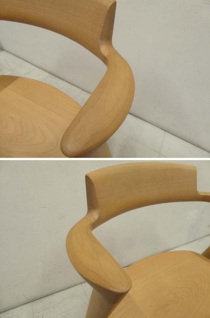 ■HIDA 飛騨産業■SEOTO セオト セミアームチェア ビーチ材-1