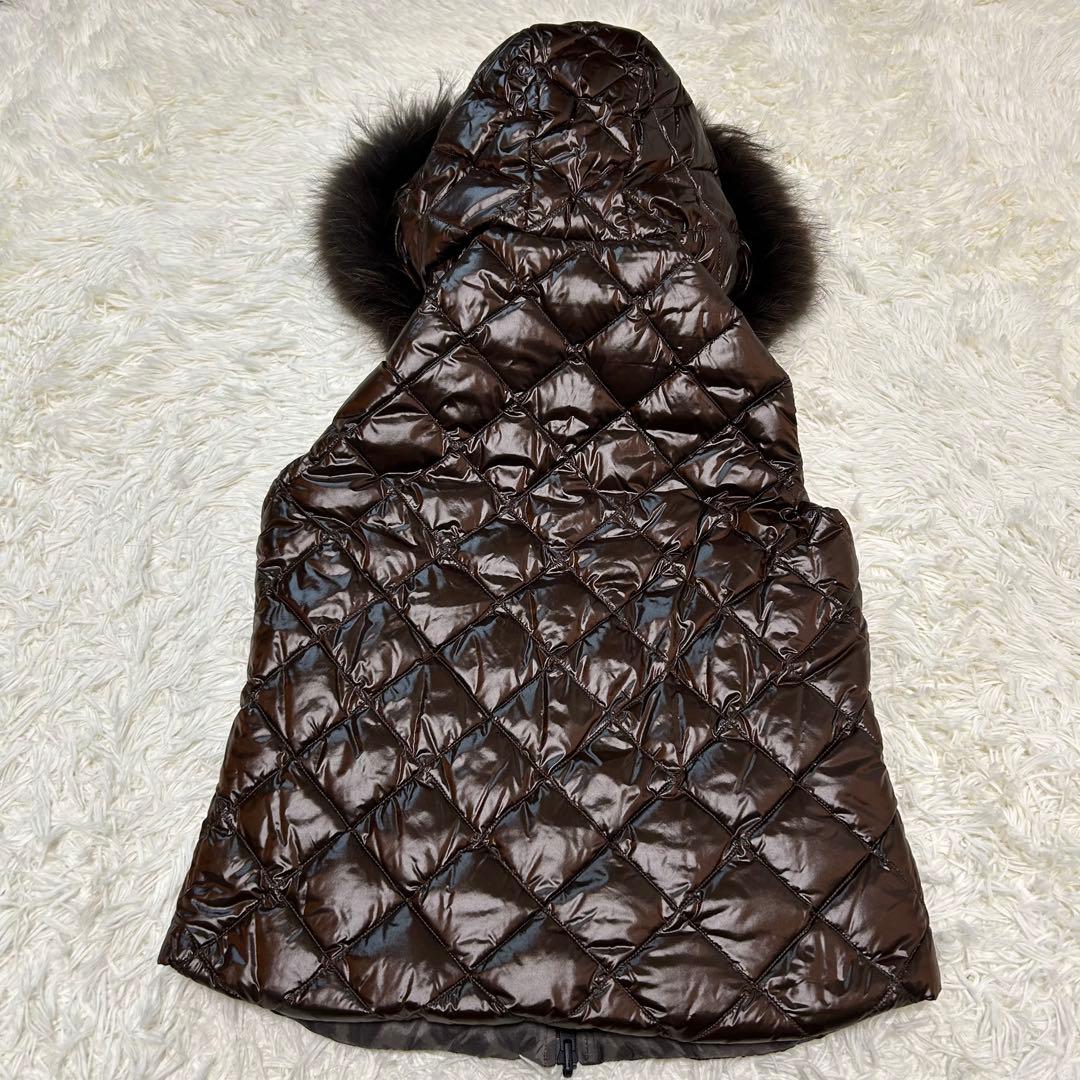 タトラス リバーシブル 2WAY ダウンベスト キルティング レオパード 2