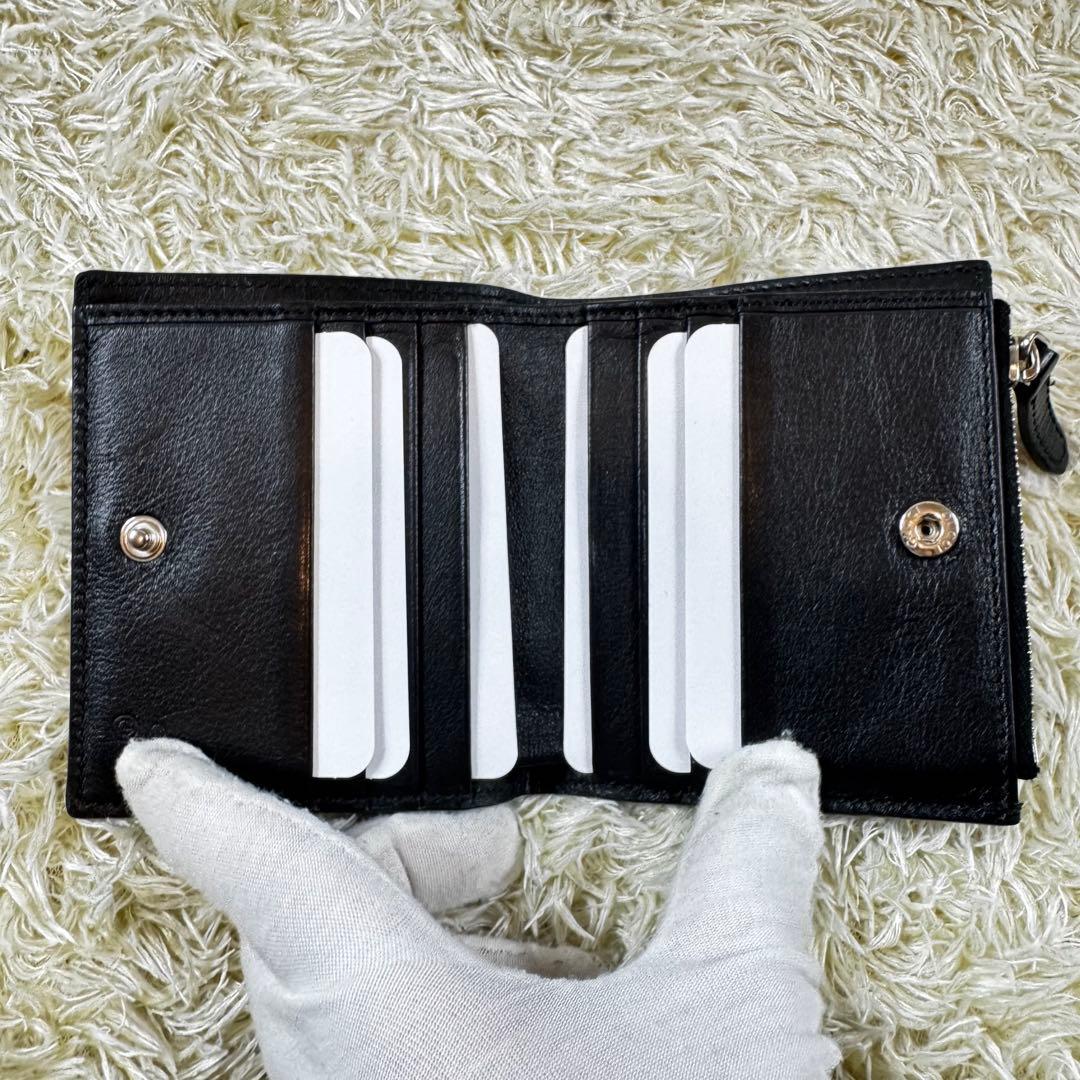 極美品✨グッチ　二つ折り財布　マイクロシマ　付属品完備　黒　544475