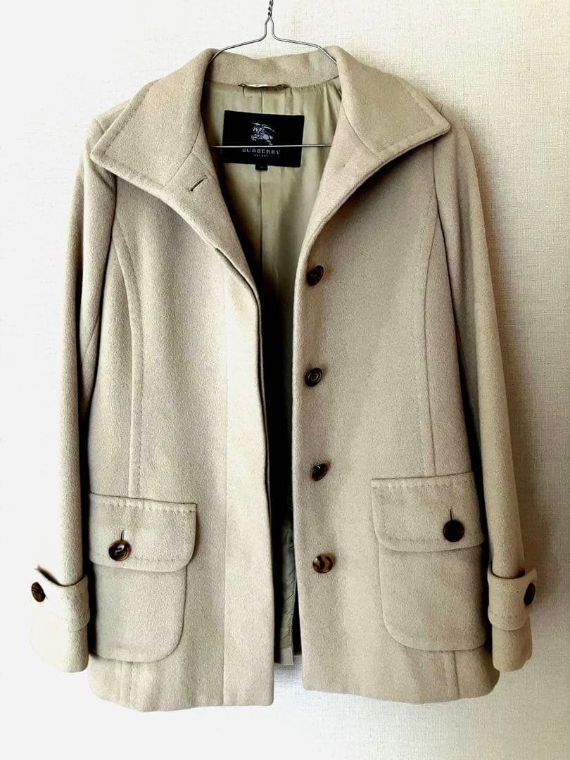 バーバリーロンドンアンゴラ・ウール　コート　トレンチ ベルト38M