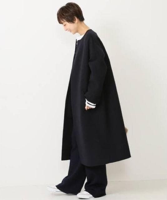 Deuxieme Classe CINOH ノーカラー コート