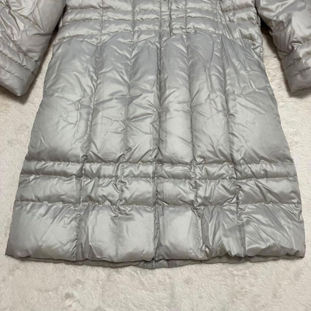 極美品 23区 ダウンロングコート ショールカラー ベルトAライン 大きい 48