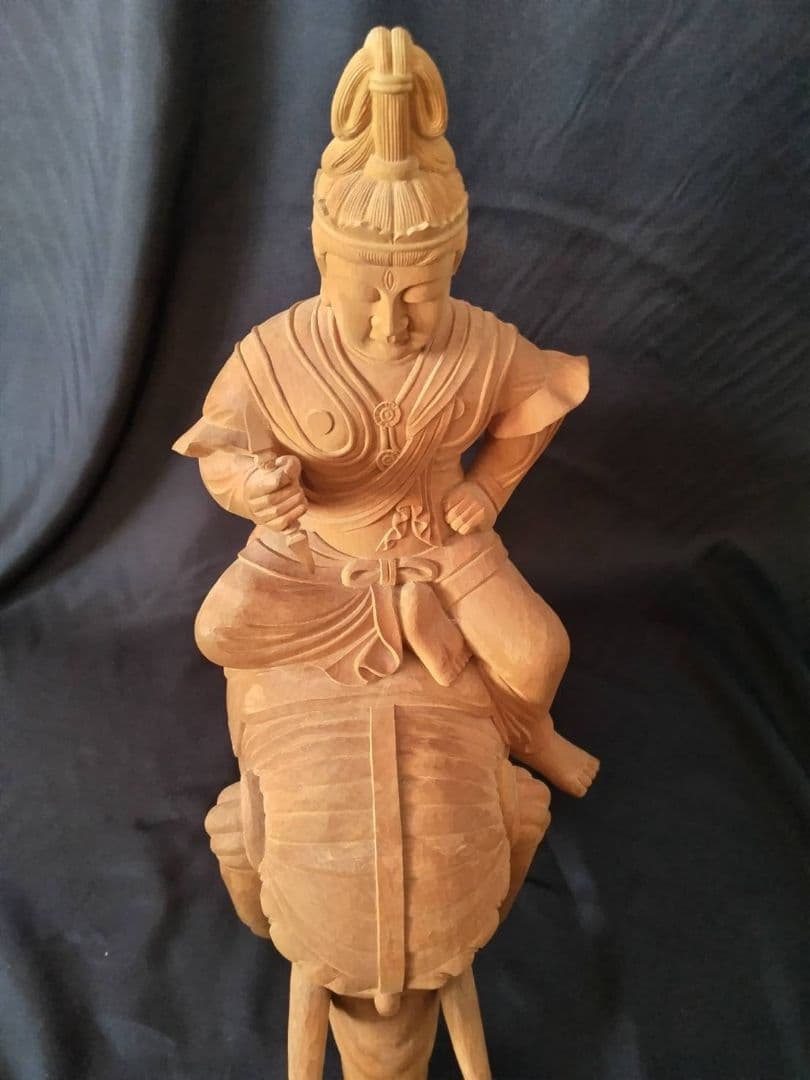 普賢菩薩　木彫り