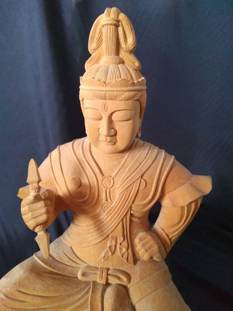 普賢菩薩　木彫り