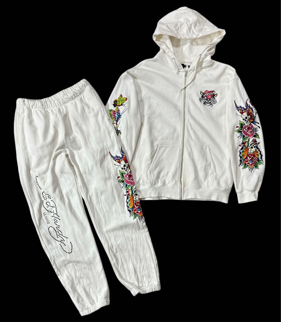 S*i様 XLARGE × EdHardy ラインストーン スウェット パーカー