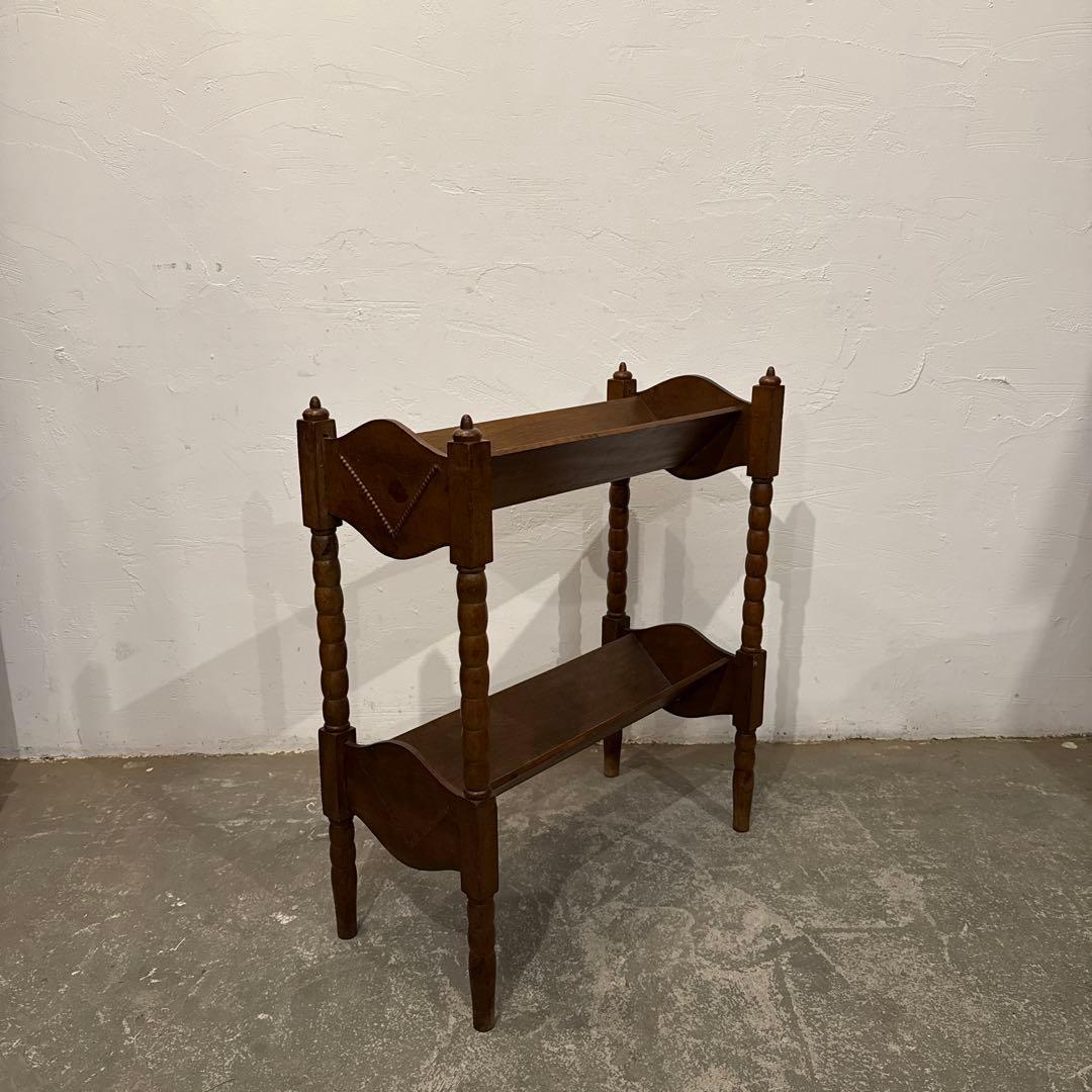 年末年始saleヴィンテージ　ブックスタンド　マガジンラック　飾り棚　2段