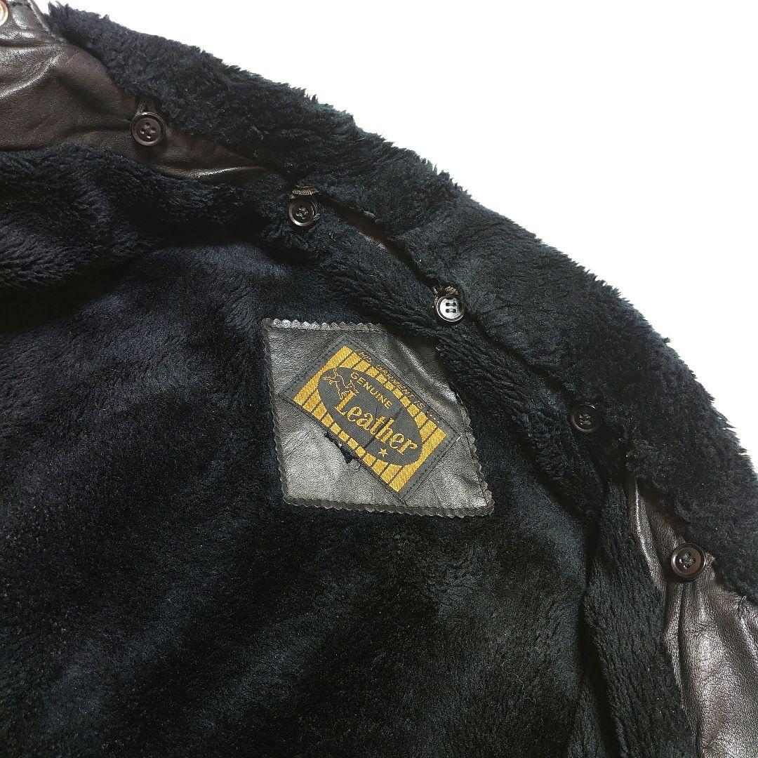 G-1 ミリタリー 牛革 フライトジャケット 襟ボア 裏地ボア