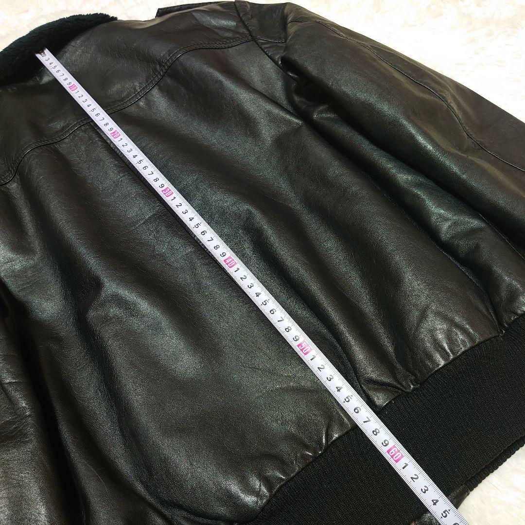 G-1 ミリタリー 牛革 フライトジャケット 襟ボア 裏地ボア